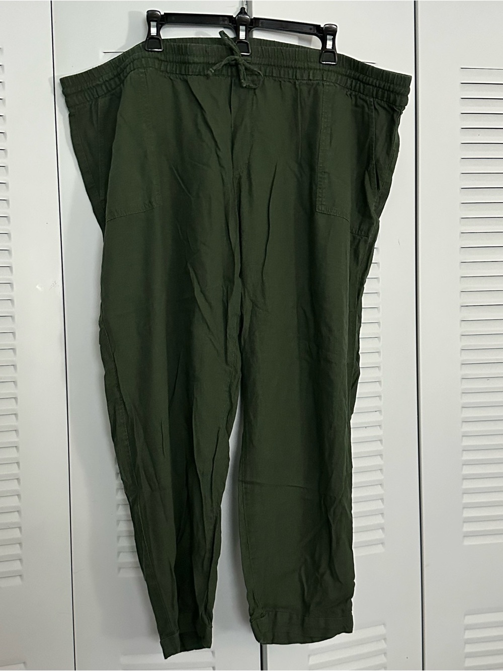 Old Navy Olive Wide-Leg Drawstring Pants